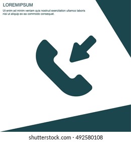 Web icon. Incoming call