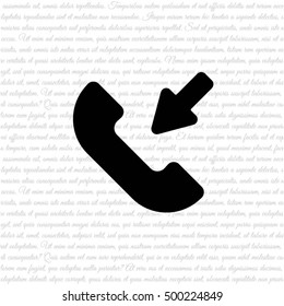 Web icon. Incoming call