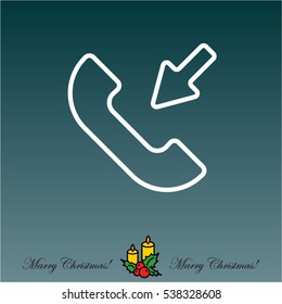 Web icon. Incoming call