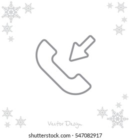 Web icon. Incoming call