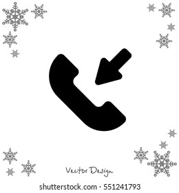 Web icon. Incoming call