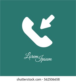 Web icon. Incoming call