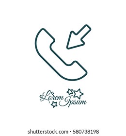 Web icon. Incoming call