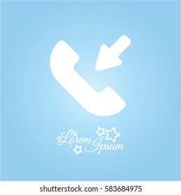 Web icon. Incoming call