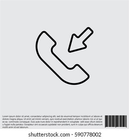 Web icon. Incoming call