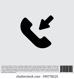 Web icon. Incoming call