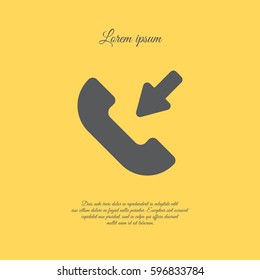 Web icon. Incoming call