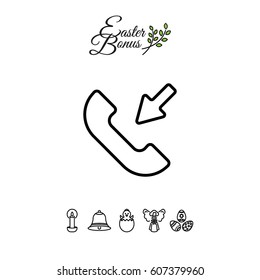 Web icon. Incoming call