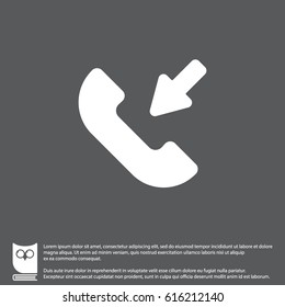 Web icon. Incoming call