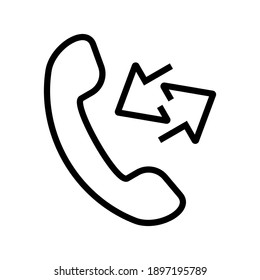 Web icon. Incoming and outgoing calls, calls sync