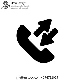 Web icon. Incoming and outgoing calls, calls sync
