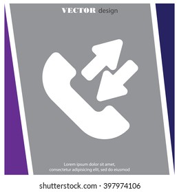 Web icon. Incoming and outgoing calls, calls sync