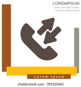 Web icon. Incoming and outgoing calls, calls sync