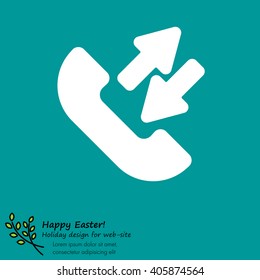 Web icon. Incoming and outgoing calls, calls sync