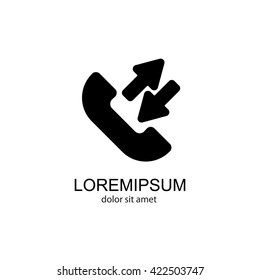 Web icon. Incoming and outgoing calls, calls sync
