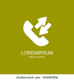 Web icon. Incoming and outgoing calls, calls sync