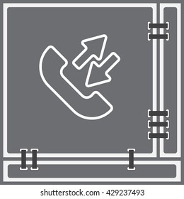 Web icon. Incoming and outgoing calls, calls sync