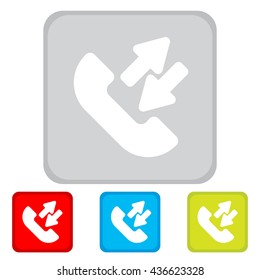 Web icon. Incoming and outgoing calls, calls sync