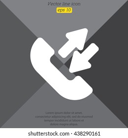 Web icon. Incoming and outgoing calls, calls sync