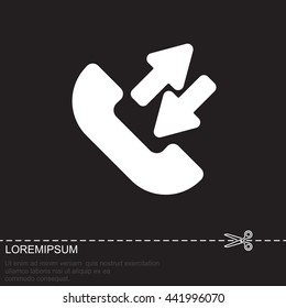 Web icon. Incoming and outgoing calls, calls sync