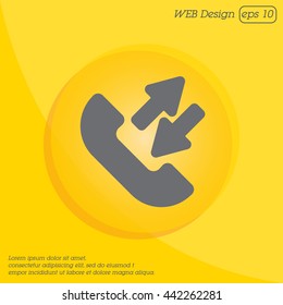 Web icon. Incoming and outgoing calls, calls sync