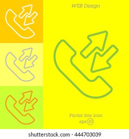 Web icon. Incoming and outgoing calls, calls sync