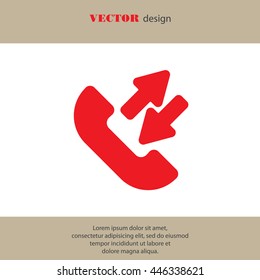 Web icon. Incoming and outgoing calls, calls sync