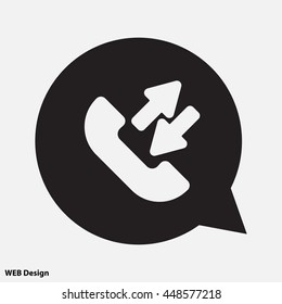 Web icon. Incoming and outgoing calls, calls sync