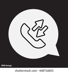 Web icon. Incoming and outgoing calls, calls sync