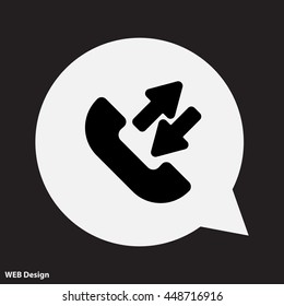 Web icon. Incoming and outgoing calls, calls sync