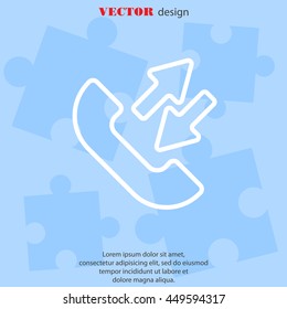Web icon. Incoming and outgoing calls, calls sync
