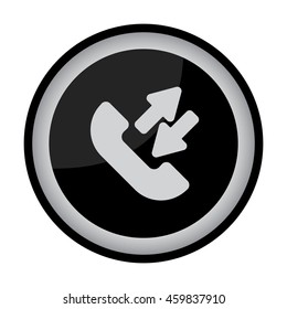 Web icon. Incoming and outgoing calls, calls sync