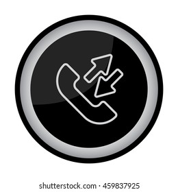 Web icon. Incoming and outgoing calls, calls sync
