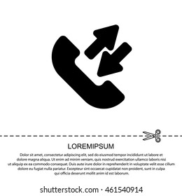 Web icon. Incoming and outgoing calls, calls sync