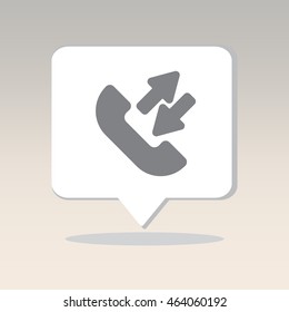 Web icon. Incoming and outgoing calls, calls sync