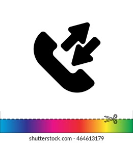 Web icon. Incoming and outgoing calls, calls sync
