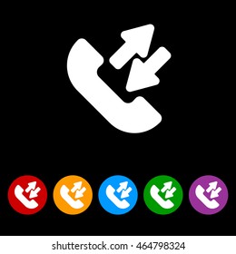 Web icon. Incoming and outgoing calls, calls sync