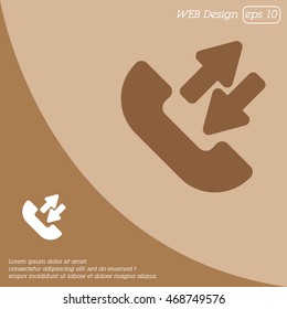 Web icon. Incoming and outgoing calls, calls sync