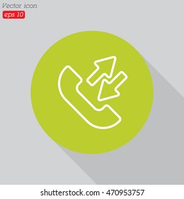 Web icon. Incoming and outgoing calls, calls sync