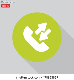 Web icon. Incoming and outgoing calls, calls sync