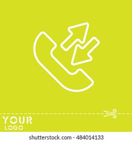 Web icon. Incoming and outgoing calls, calls sync