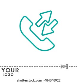 Web icon. Incoming and outgoing calls, calls sync