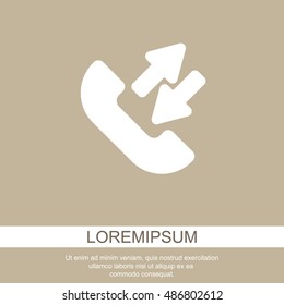 Web icon. Incoming and outgoing calls, calls sync
