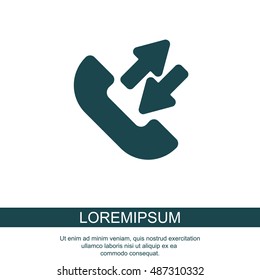 Web icon. Incoming and outgoing calls, calls sync