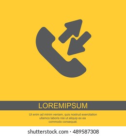 Web icon. Incoming and outgoing calls, calls sync