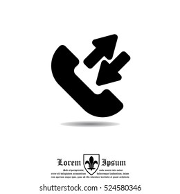 Web icon. Incoming and outgoing calls, calls sync