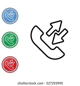 Web icon. Incoming and outgoing calls, calls sync