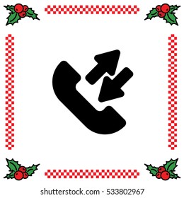 Web icon. Incoming and outgoing calls, calls sync
