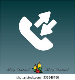 Web icon. Incoming and outgoing calls, calls sync
