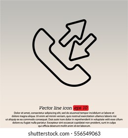 Web icon. Incoming and outgoing calls, calls sync